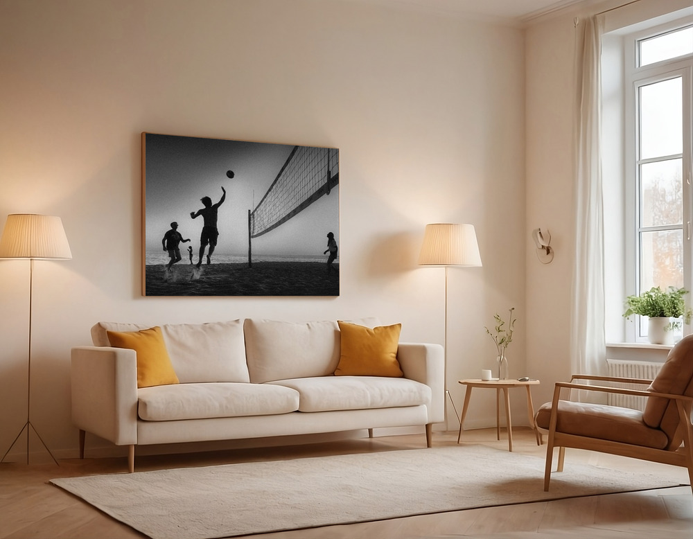 Canvas print - Beach volleyball over the sofa