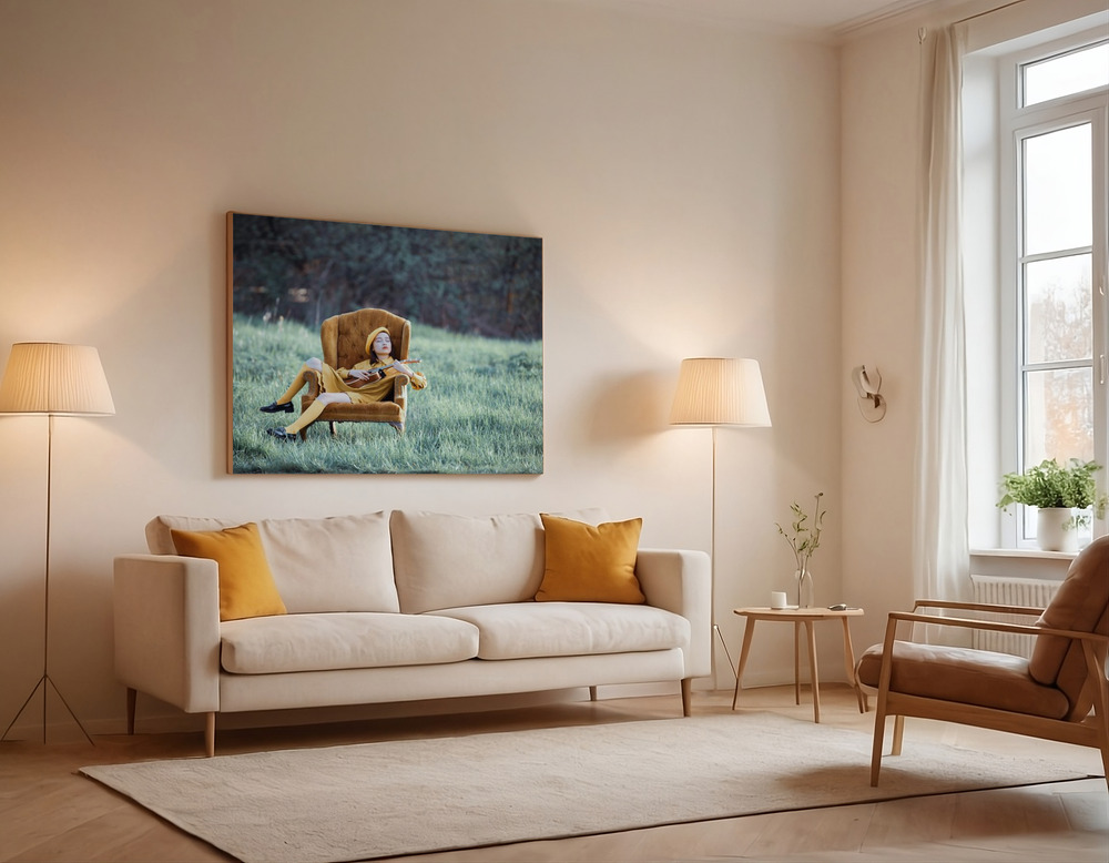 Canvas print - Power of the  music over the sofa