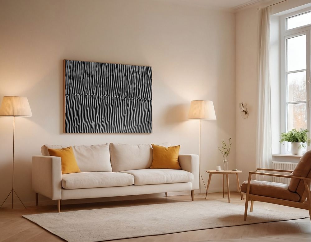 Canvas print - Rhythmic Grooves over the sofa