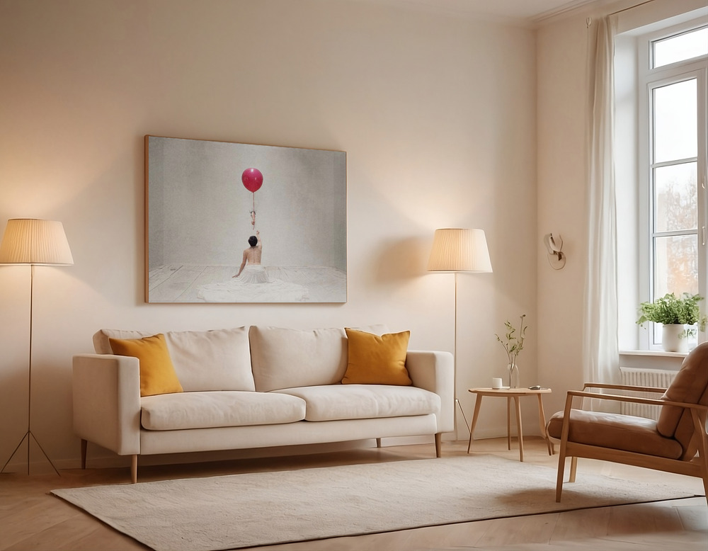 Canvas print - The Gift over the sofa