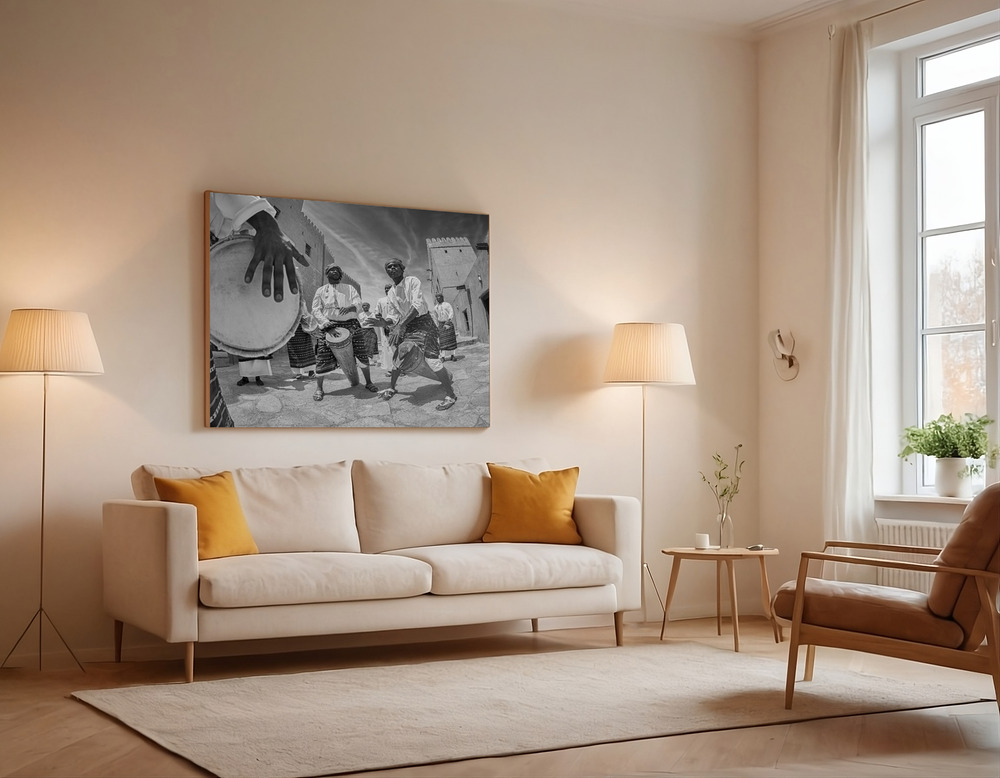 Canvas print - Drummers over the sofa