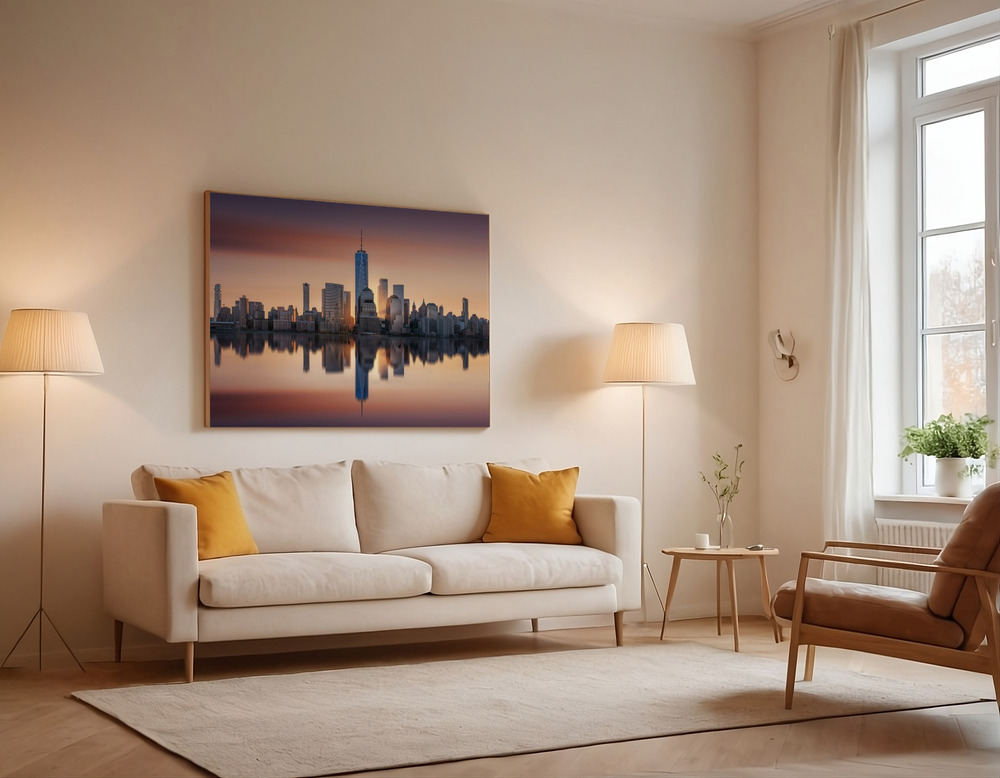 Canvas print - Unforgettable sunrise over the sofa