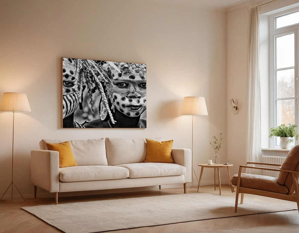 Canvas print - Untitled over the sofa