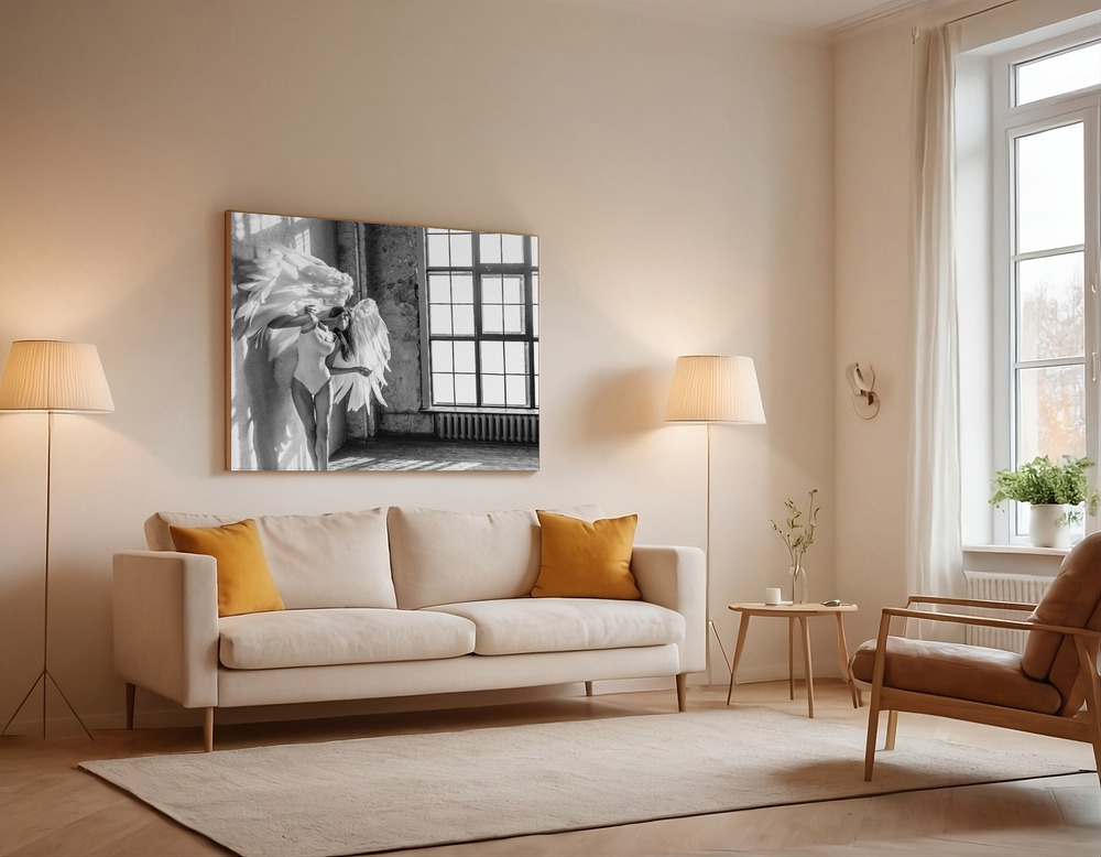 Canvas print - Angel 1 over the sofa
