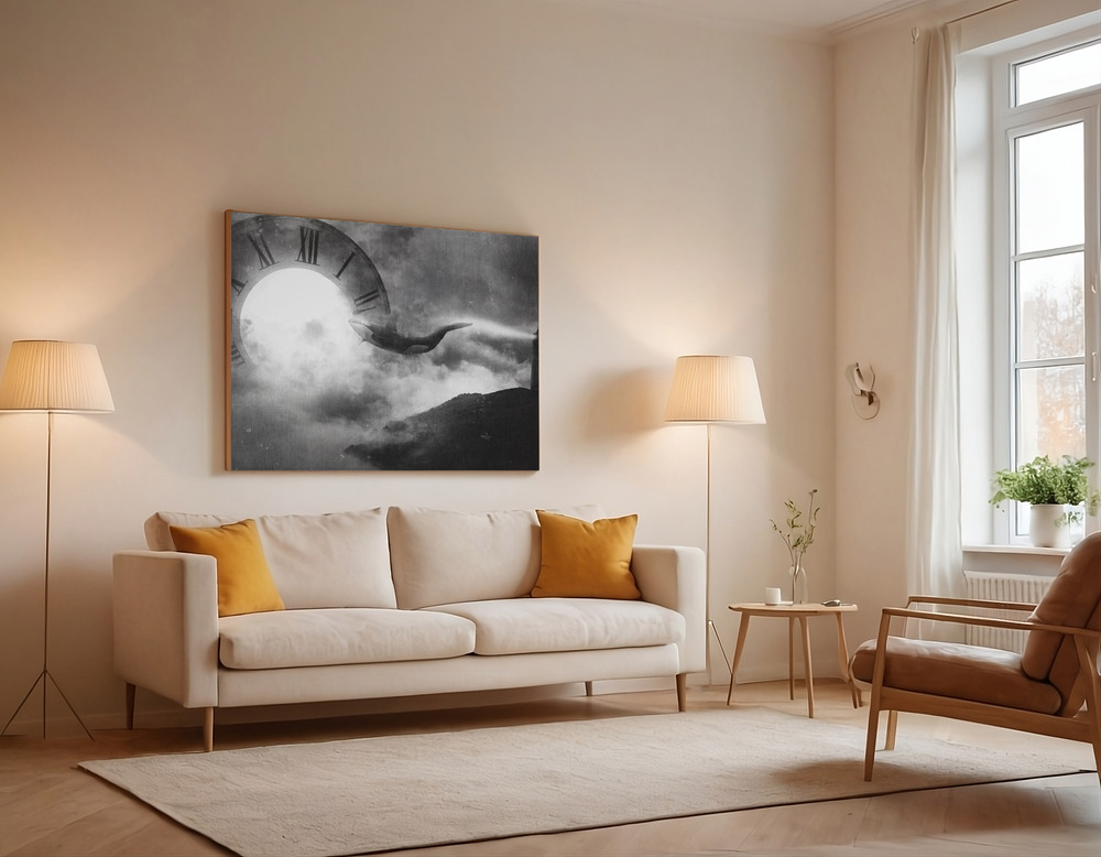 Canvas print - Time Zone over the sofa