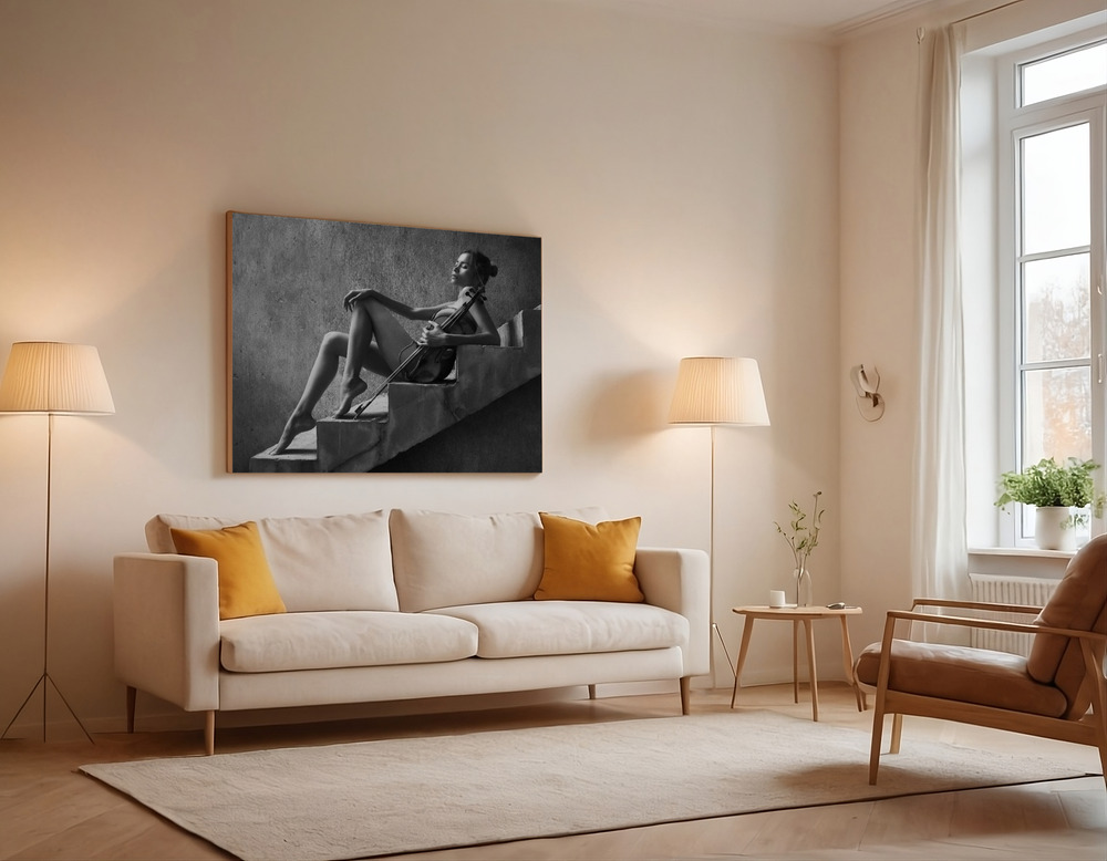Canvas print - The Violist over the sofa