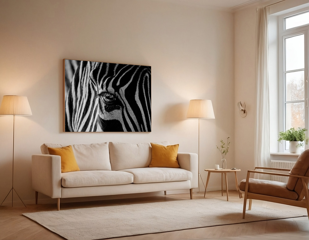 Canvas print - Abstract Zebra over the sofa