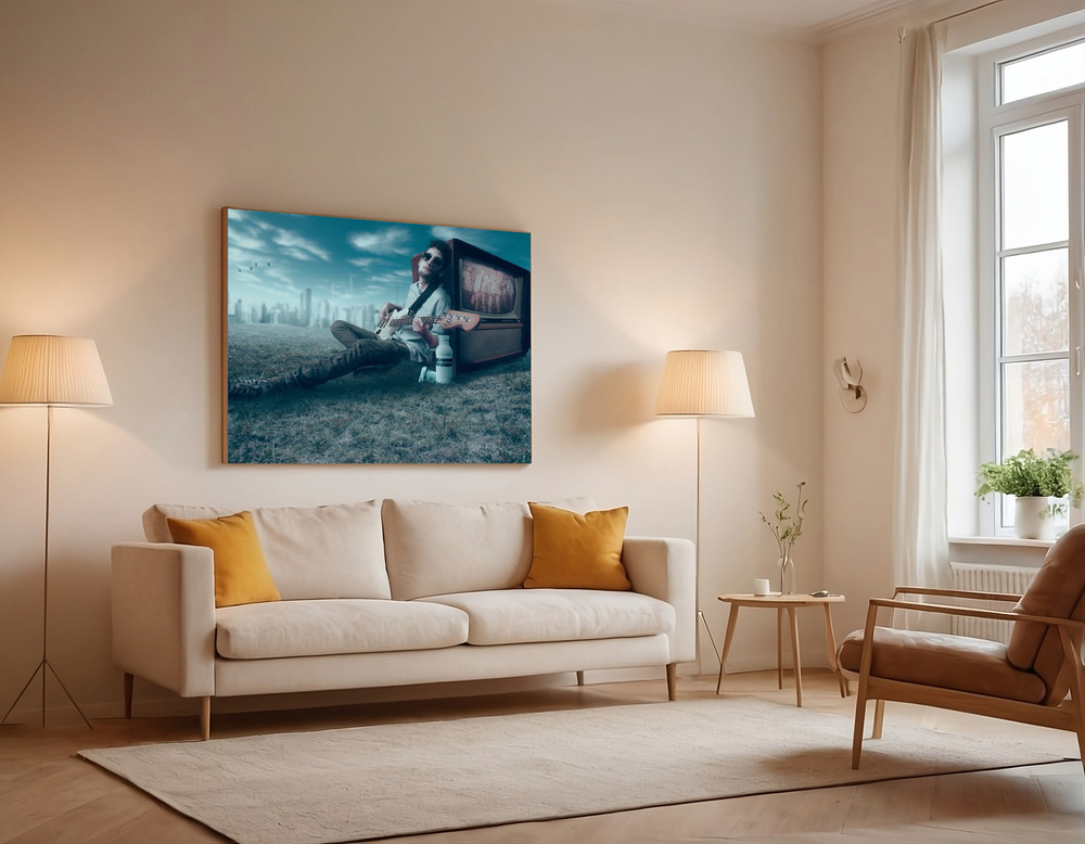 Canvas print - Good Old Days over the sofa