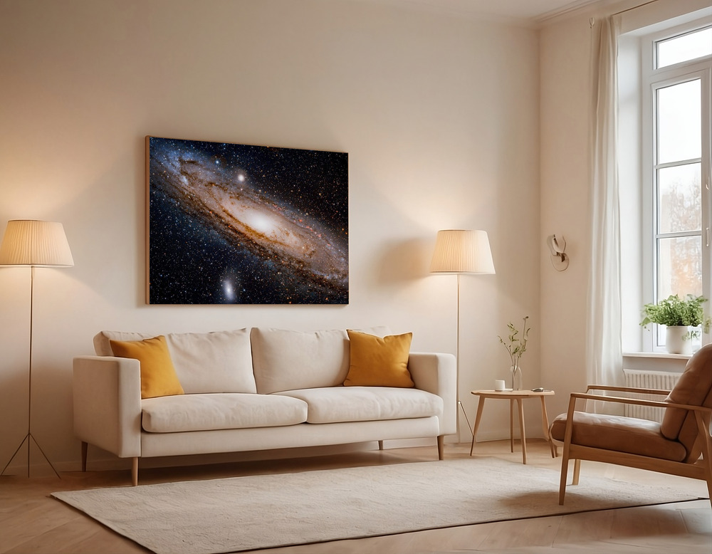 Canvas print - Andromeda Galaxy over the sofa