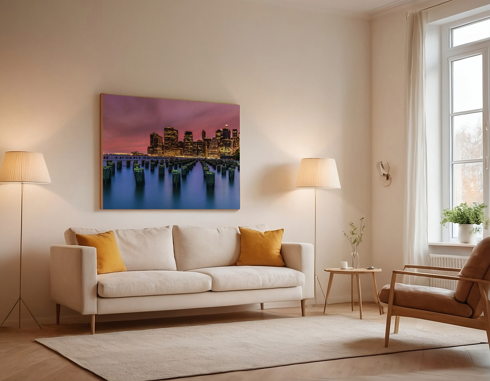 Canvas print - One can’t paint New York as it is! over the sofa