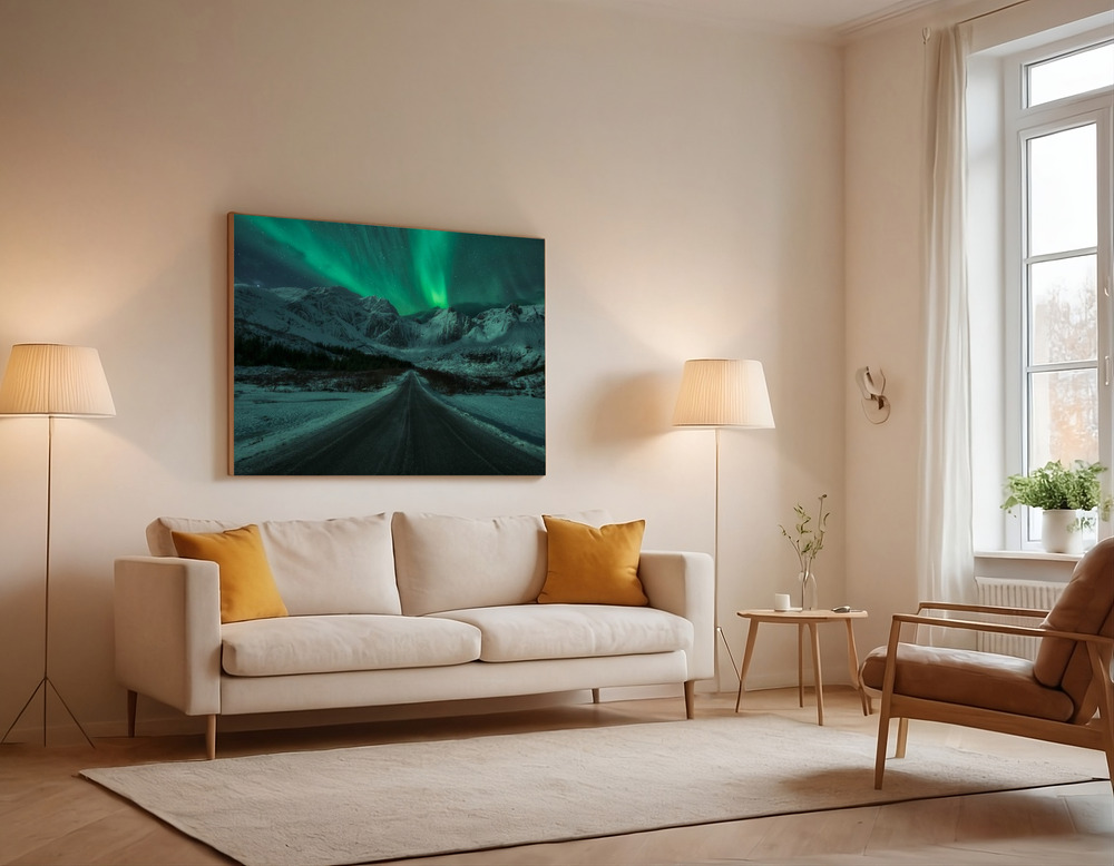 Canvas print - Green lady over the sofa