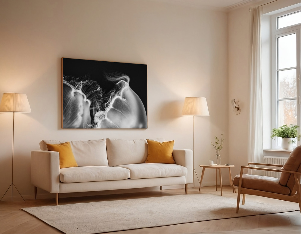 Canvas print - Whispers of Light over the sofa