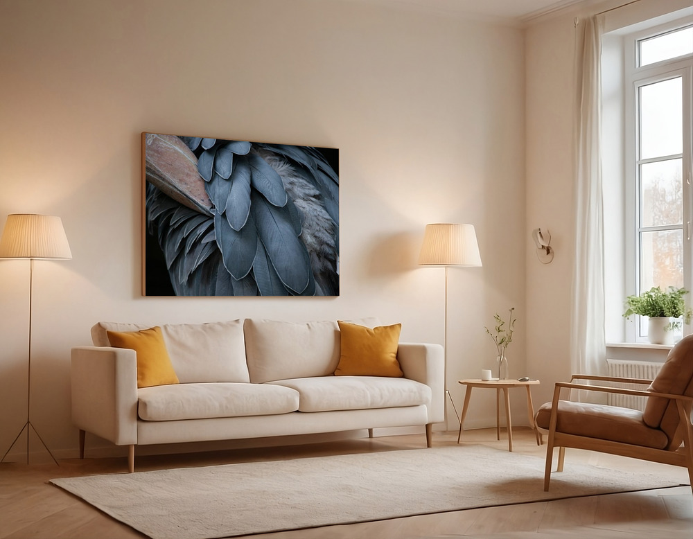 Canvas print - Feather over the sofa