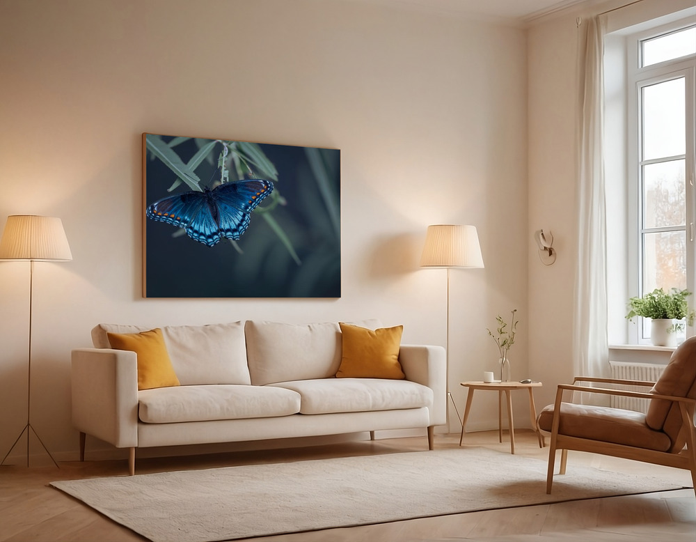 Canvas print - Butterfly over the sofa