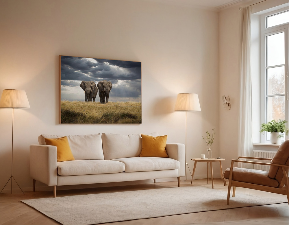 Canvas print - Brothers over the sofa