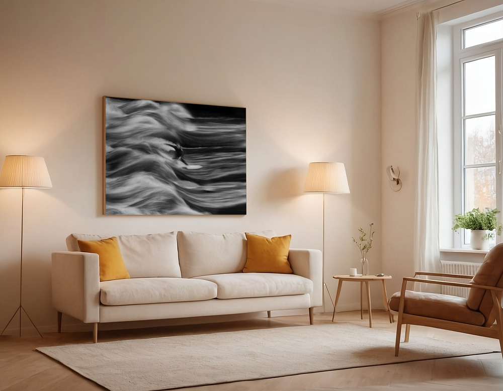 Canvas print - Night Surf over the sofa