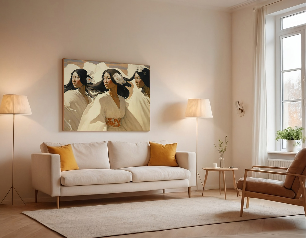 Canvas print - The Dance Of The Sisters over the sofa