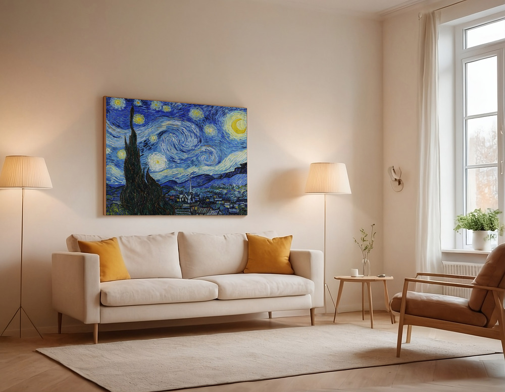 Canvas print - The Starry Night over the sofa