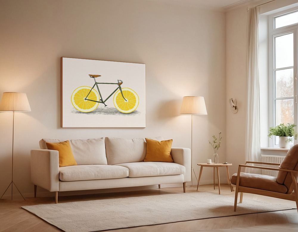 Canvas print - Zest over the sofa