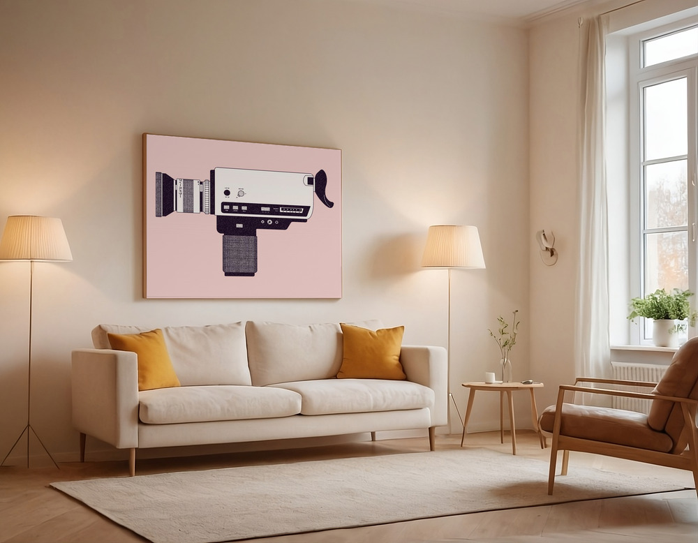Canvas print - Super 8 Camera over the sofa