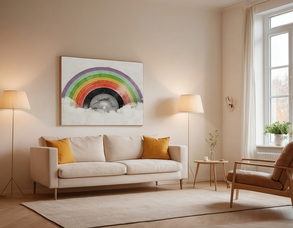 Canvas print - Rainbow Classics over the sofa
