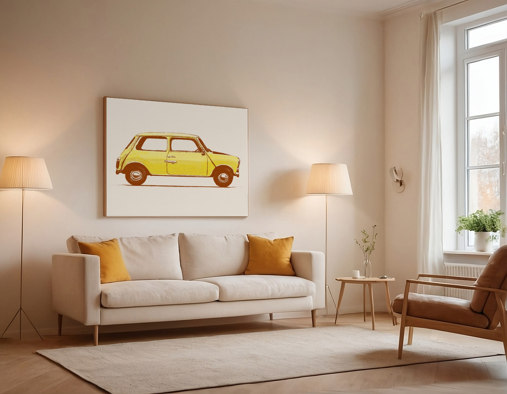 Canvas print - Mini Mr Beans over the sofa