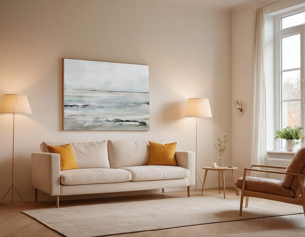 Canvas taulu - Sandybay over the sofa