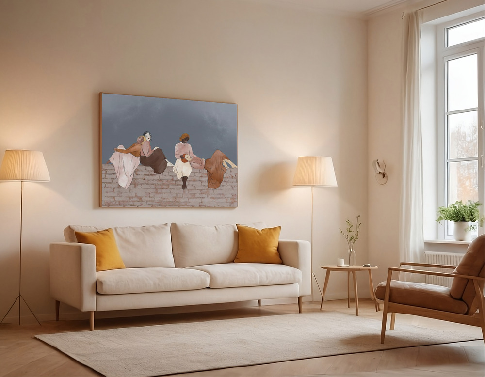Canvas print - Peace on the barricade over the sofa