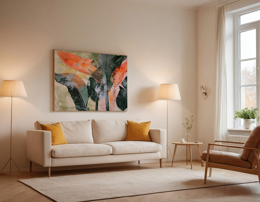 Canvas print - Into the Jungle No 1 over the sofa