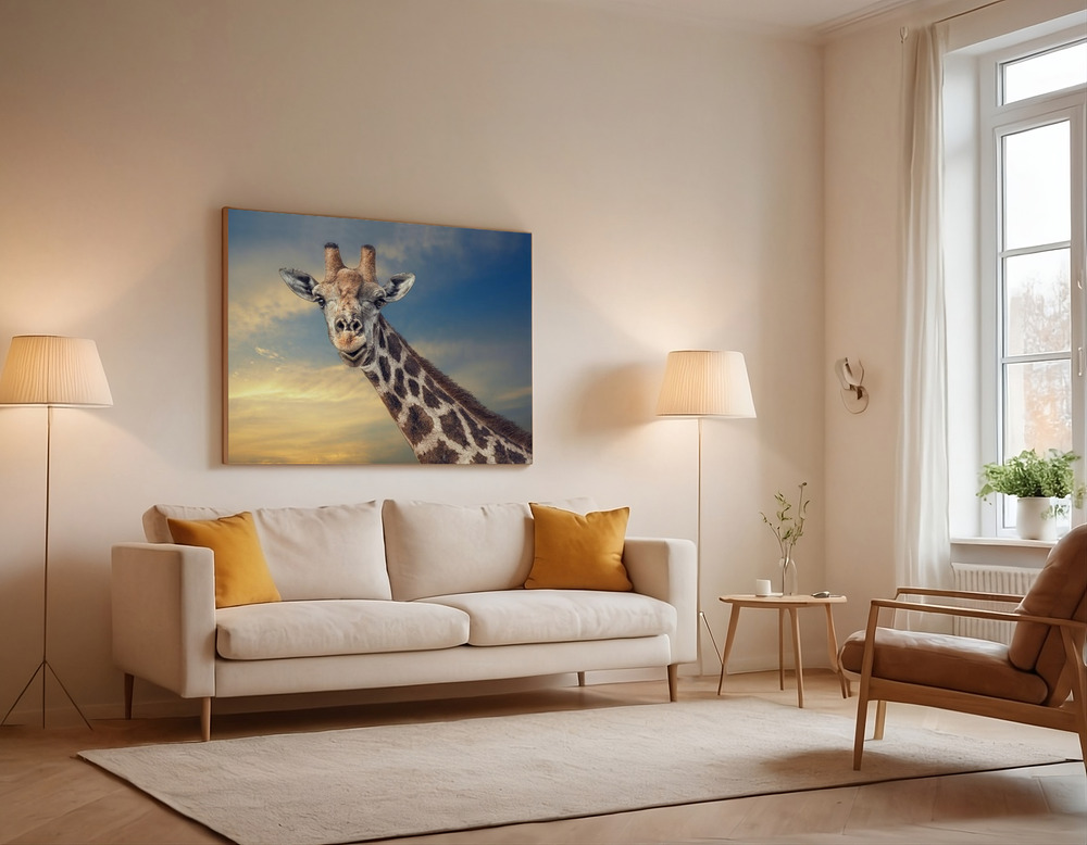 Canvas print - The friendly giant over the sofa