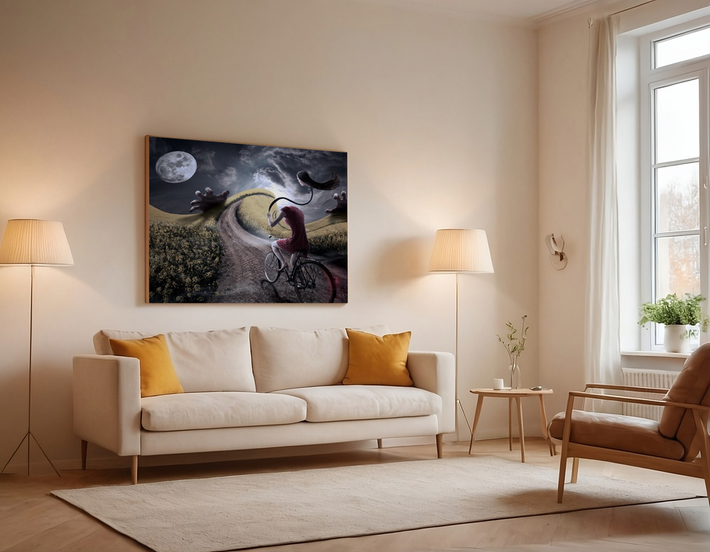 Stampe su tela - Lightheaded over the sofa