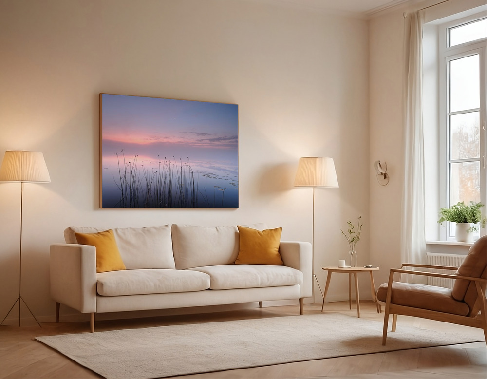 Canvas print - Lake over the sofa