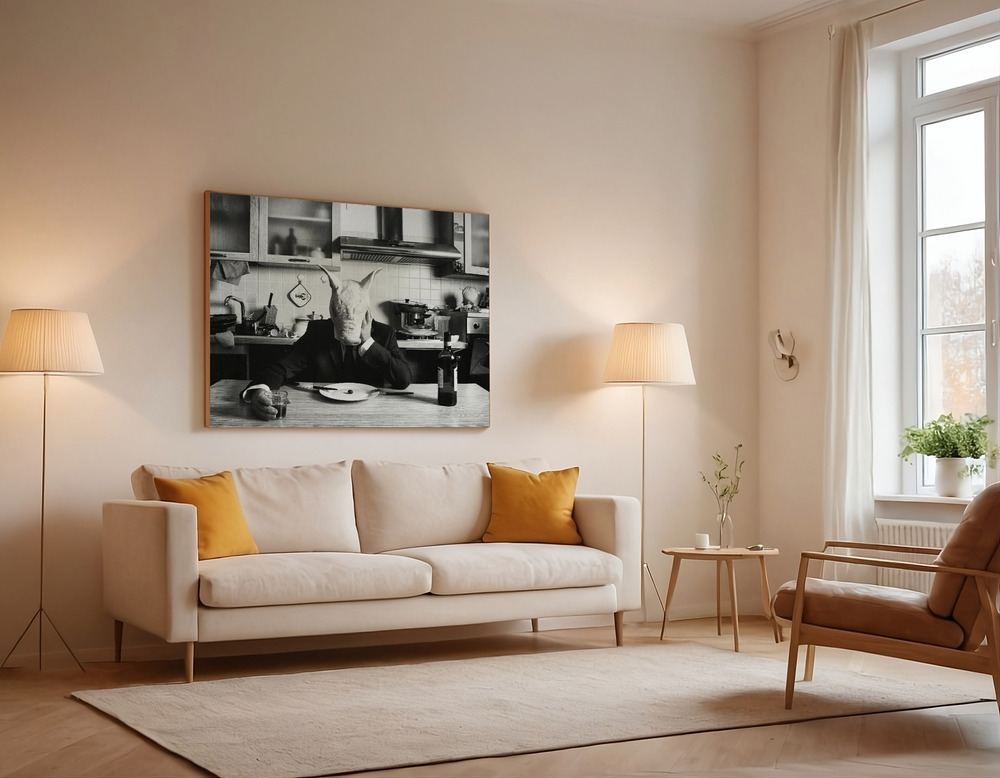Canvas print - Just one day alone over the sofa