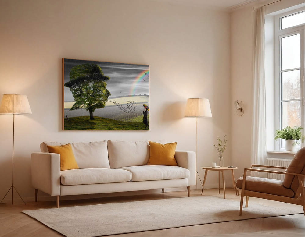 Canvas print - Point of View over the sofa