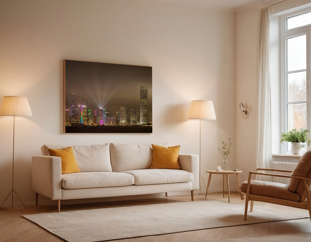 Canvas print - Hong Kong Island over the sofa
