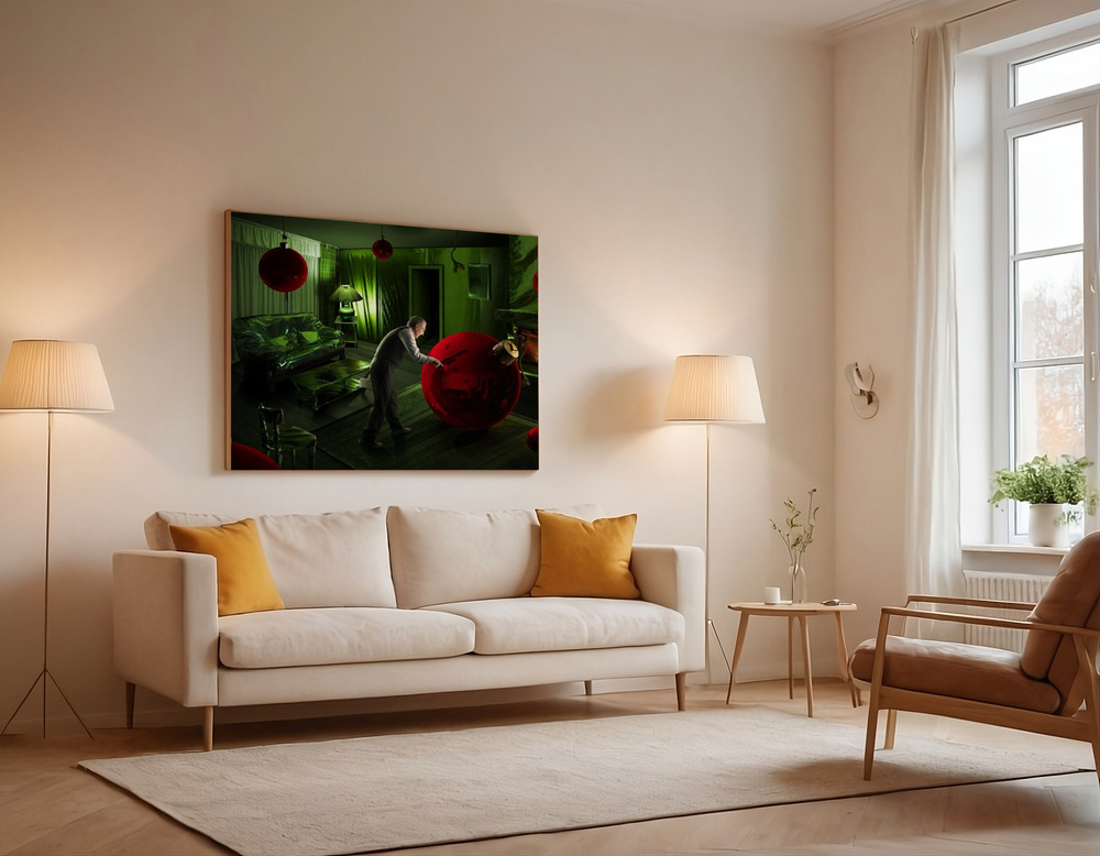 Canvas print - Christmas Madness over the sofa