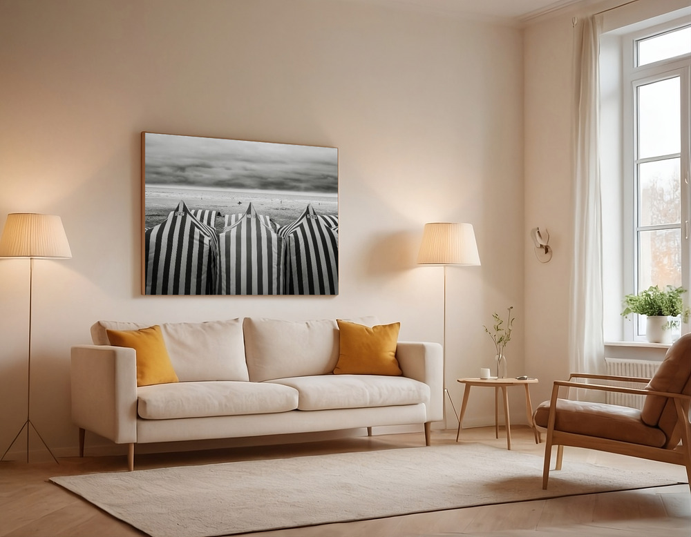 Canvas print - On the beach over the sofa