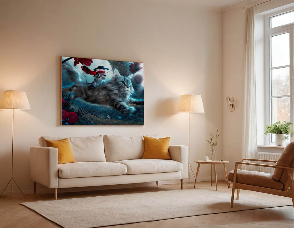 Canvas print - The Hero over the sofa