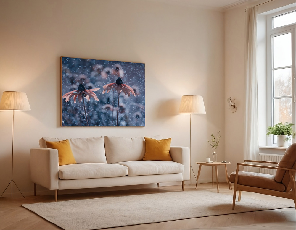 Canvas print - La Fraicheur d'un Matin d'été over the sofa