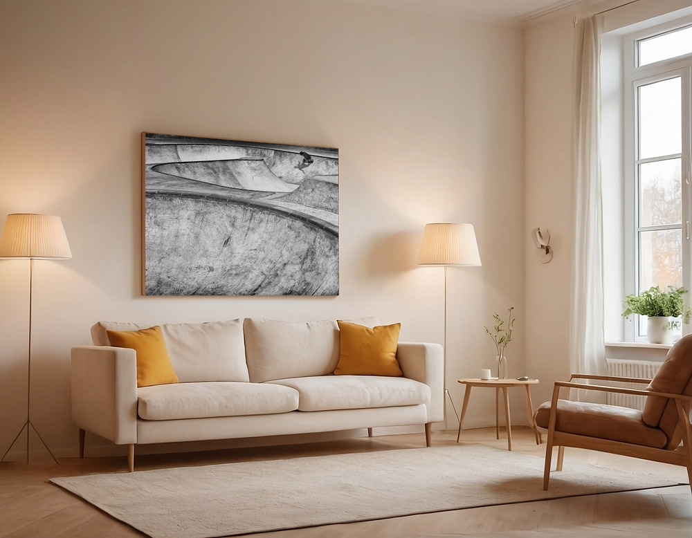 Canvas print - Concrete slider over the sofa