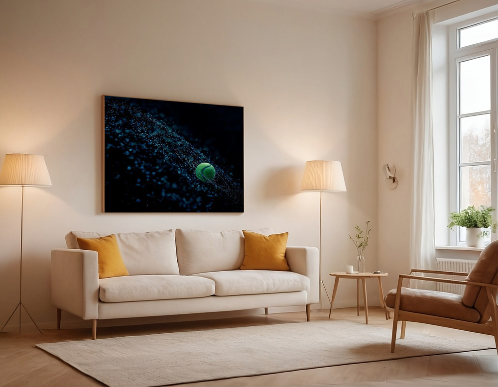 Canvas print - Cosmic Ball over the sofa