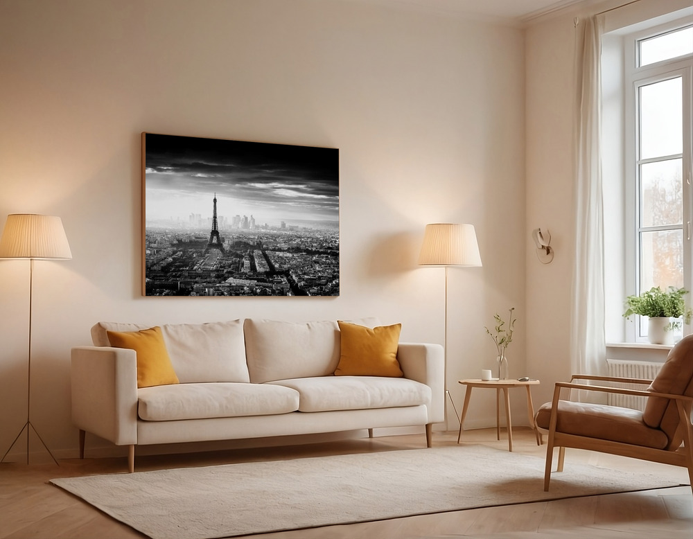 Canvas schilderi - Paris over the sofa