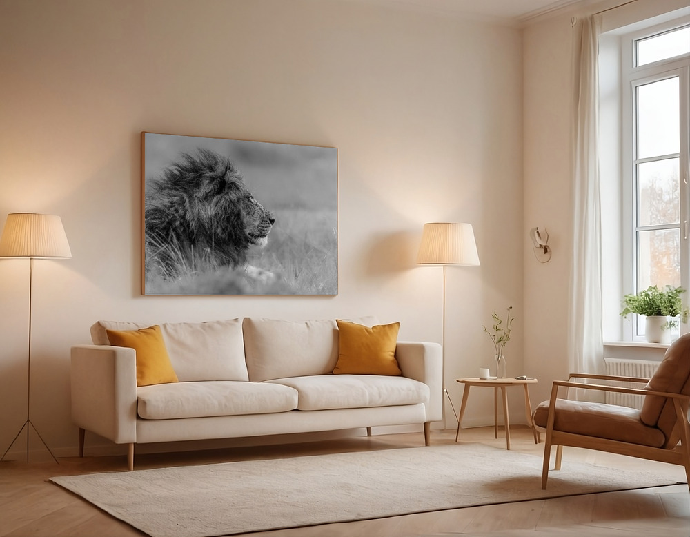 Canvas print - The king is alone over the sofa