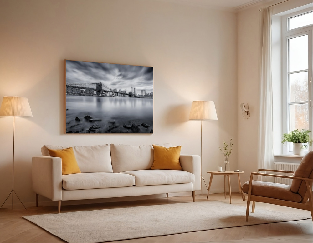 Canvas print - Brooklyn Bridge over the sofa
