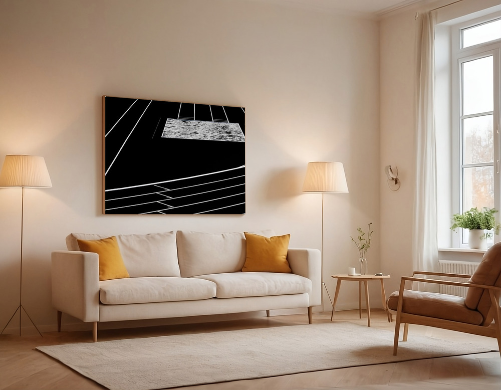 Canvas print - Far to the jump over the sofa