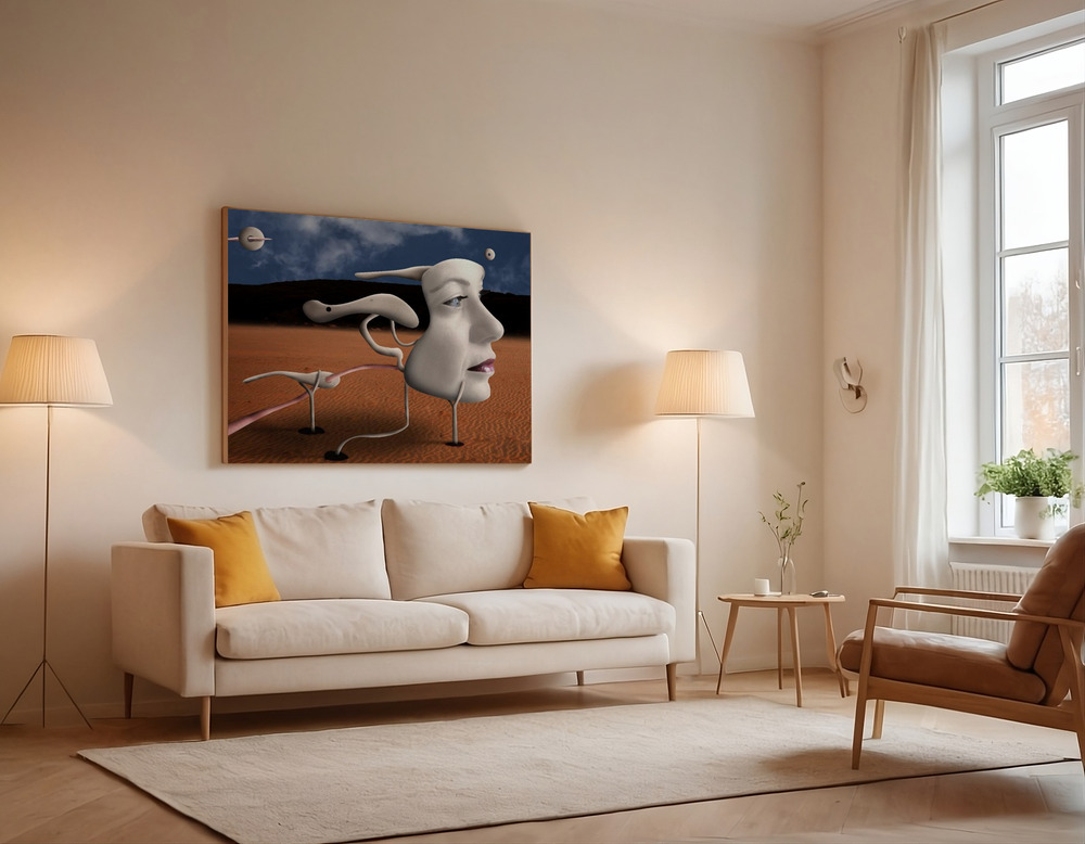 Canvas print - A Tribute to Salvdor Dalì over the sofa
