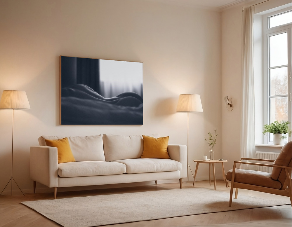 Canvas print - Untitled over the sofa