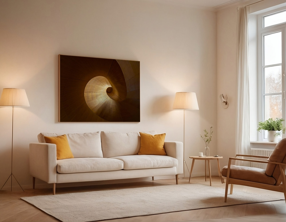 Canvas print - Spiral over the sofa