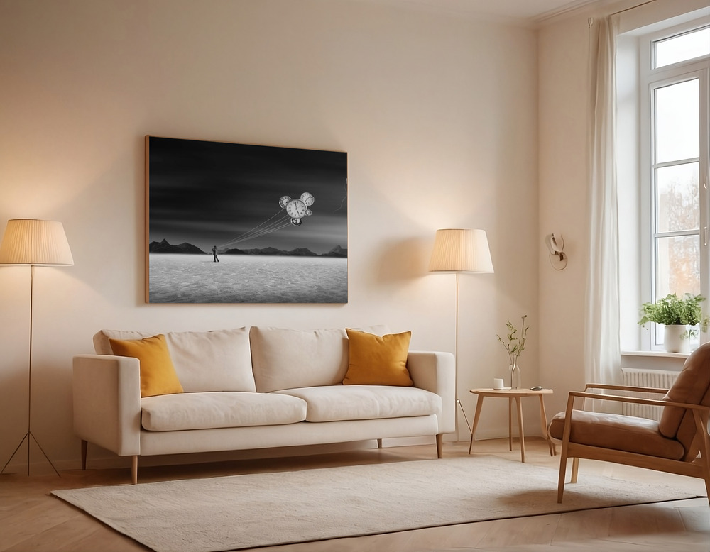 Canvas print - Time keeper over the sofa