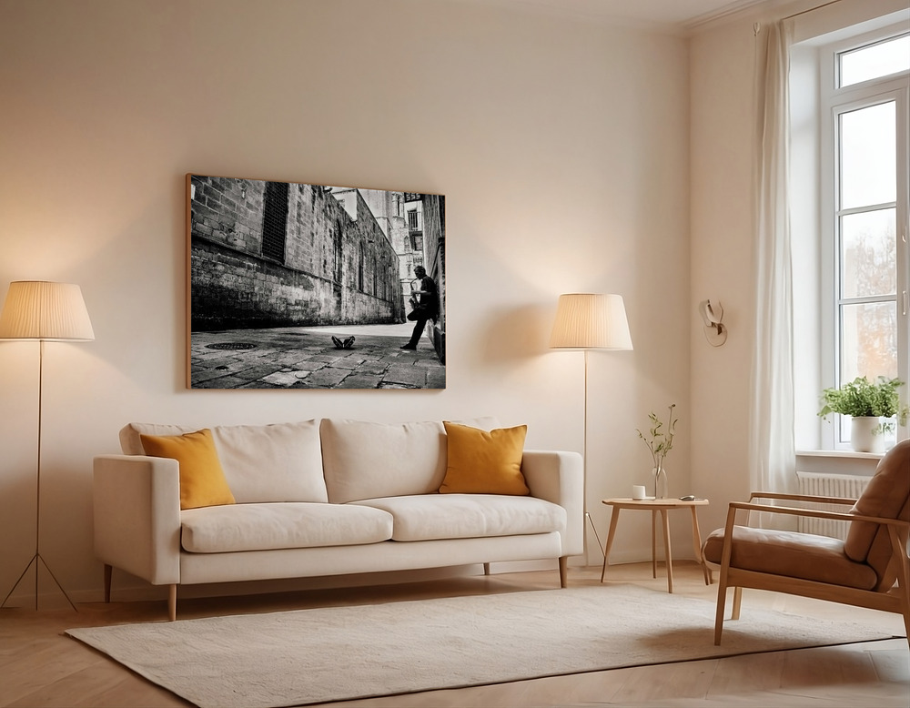 Canvas print - Silent Street over the sofa